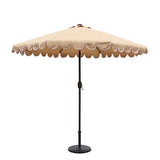 Maypex 9 Ft Scallop Tilt Crank Patio Umbrella