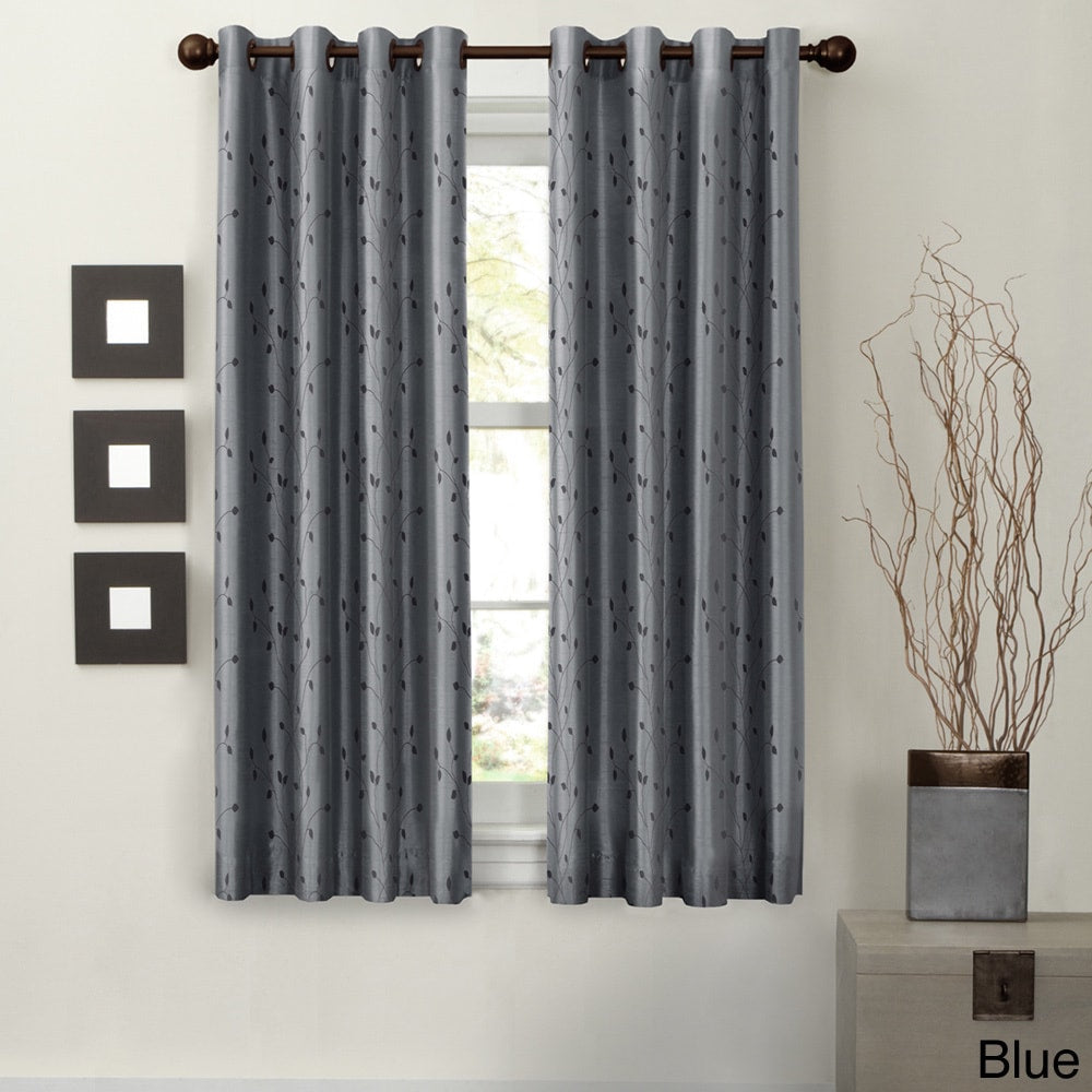Maytex Jardin Faux Embroidered 63-inch Blackout Curtain Panel - 54 x 63