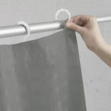 Maytex Madison Fabric Shower Curtain with Attached Roller Glide Hooks