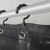 Maytex Madison Fabric Shower Curtain with Attached Roller Glide Hooks