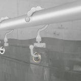 Maytex Madison Fabric Shower Curtain with Attached Roller Glide Hooks