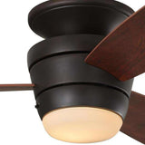 Mazon Oil-Rubbed bronze LED Indoor Flush Mount Ceiling Fan w/ Remote