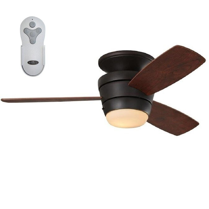 Mazon Oil-Rubbed bronze LED Indoor Flush Mount Ceiling Fan w/ Remote