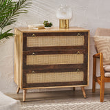 McCone Boho 3-drawer Mango Wood Sideboard by Christopher Knight Home - 33.00" L x 18.00" W x 33.00" H
