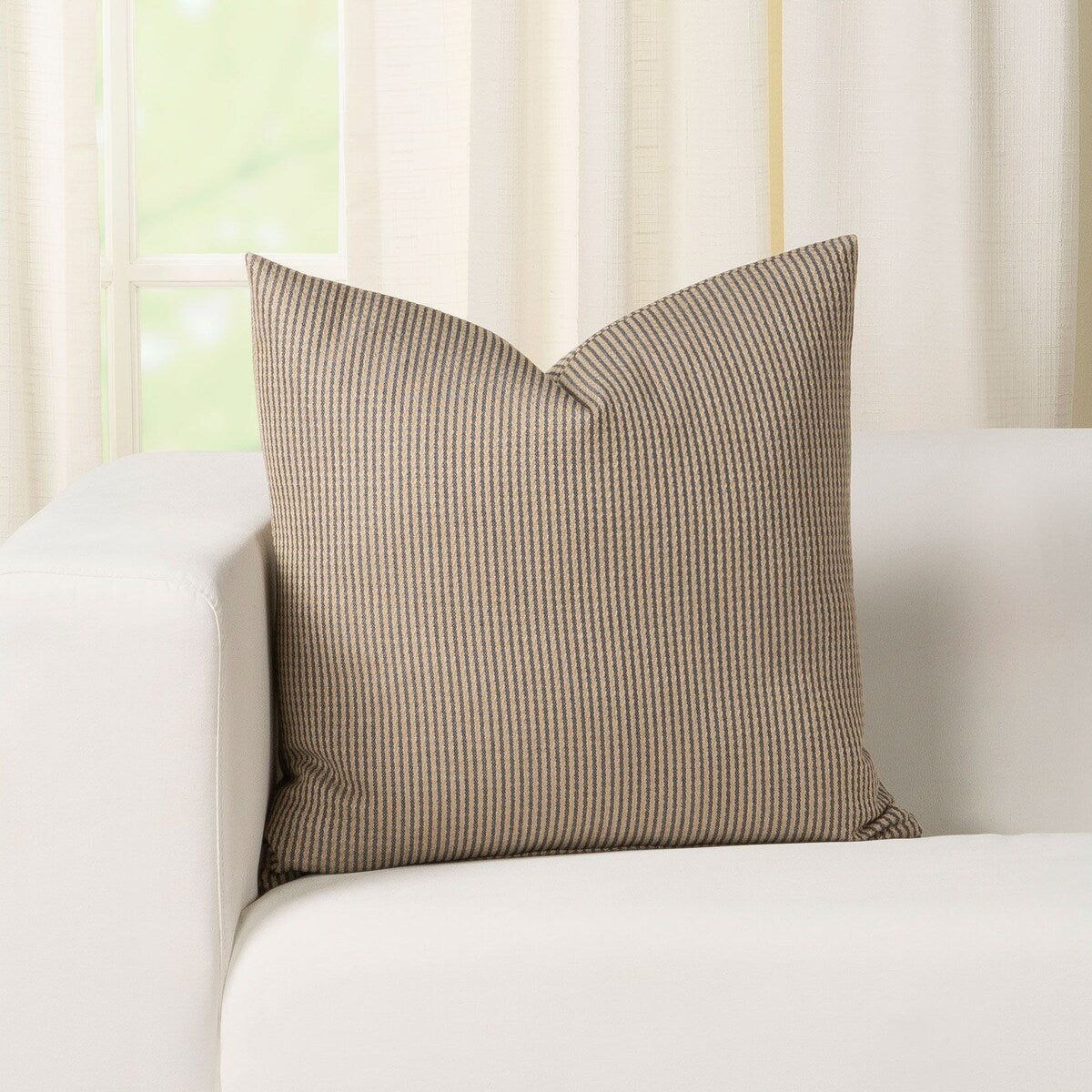 McGraw Blue Bell Striped Throw Pillow