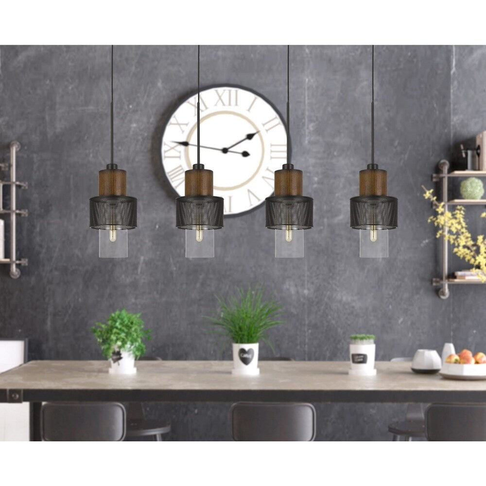 McKee Metal/wood Pendant Light - N/A