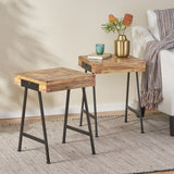 McMullen Mango Wood End Table (Set of 2) by Christopher Knight Home