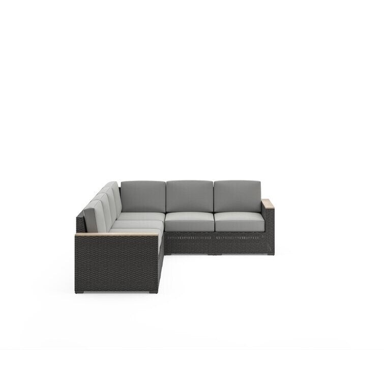 Mcclaskey 117'' Wide Outdoor Reversible Patio Sectional with Cushions