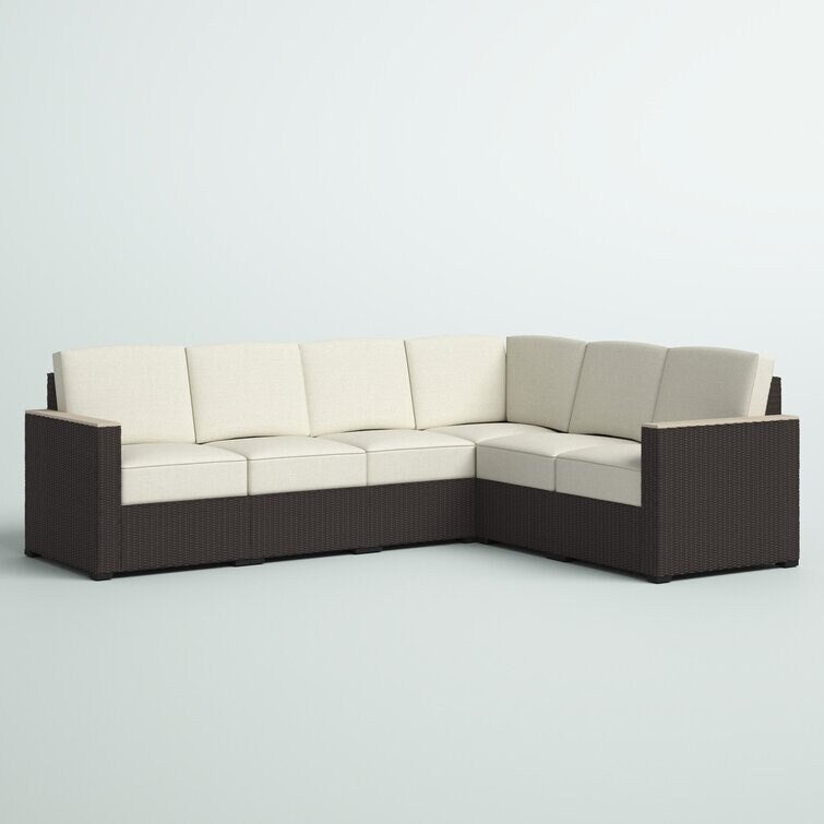 Mcclaskey 117'' Wide Outdoor Reversible Patio Sectional with Cushions