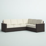 Mcclaskey 117'' Wide Outdoor Reversible Patio Sectional with Cushions
