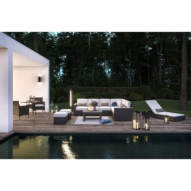 Mcclaskey 117'' Wide Outdoor Reversible Patio Sectional with Cushions