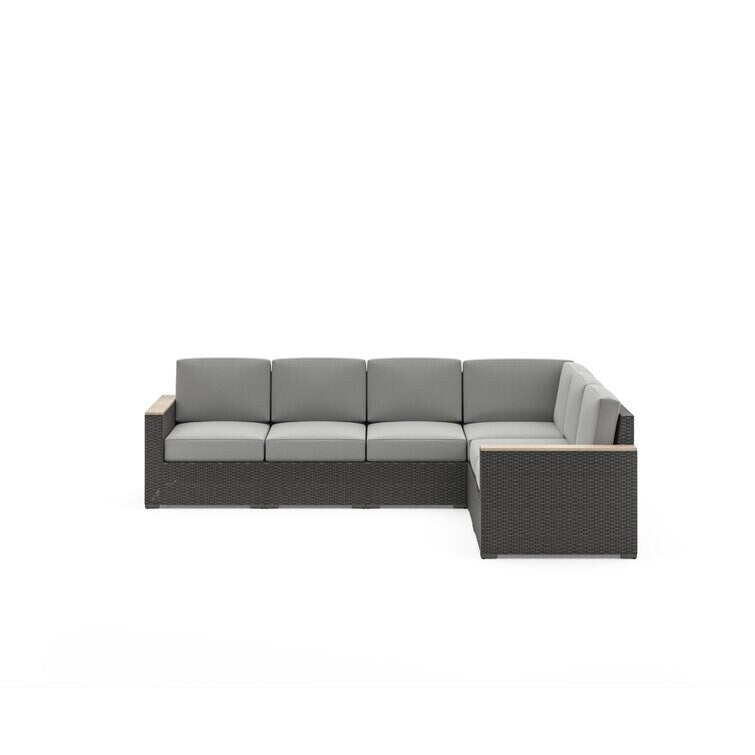 Mcclaskey 117'' Wide Outdoor Reversible Patio Sectional with Cushions