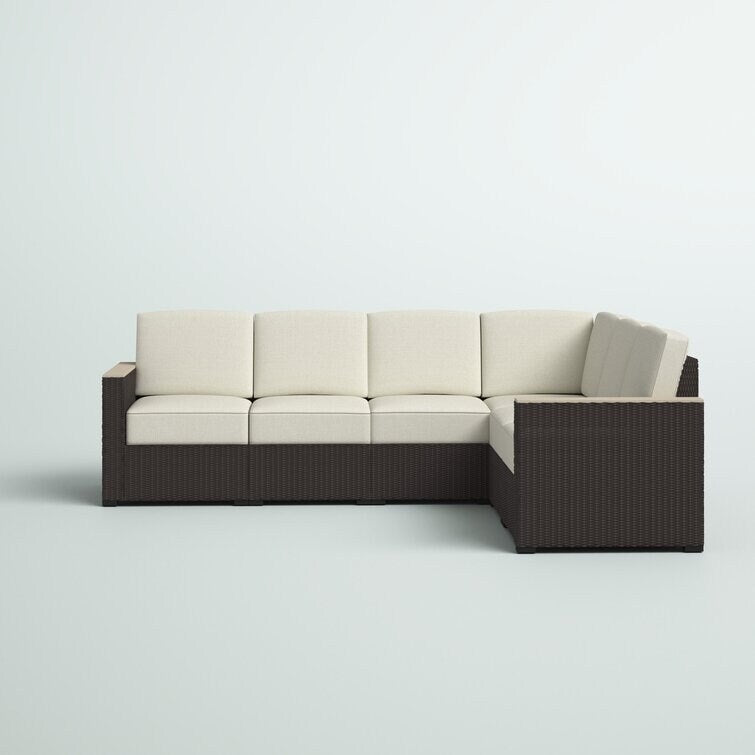 Mcclaskey 117'' Wide Outdoor Reversible Patio Sectional with Cushions