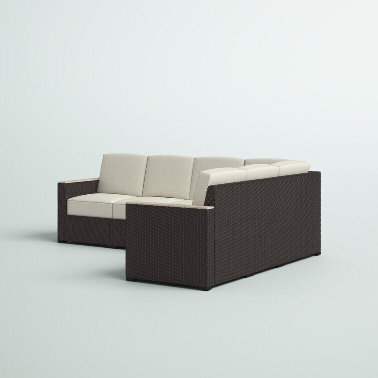 Mcclaskey 117'' Wide Outdoor Reversible Patio Sectional with Cushions