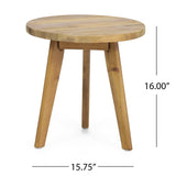 Mcgill Outdoor 3 Piece Acacia Wood Chat Set by Christopher Knight Home