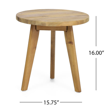 Mcgill Outdoor 3 Piece Acacia Wood Chat Set by Christopher Knight Home