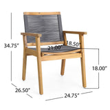 Mcgill Outdoor 7 Piece Acacia Wood Dining Set by Christopher Knight Home