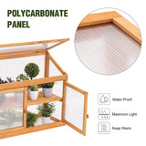 MCombo 2-Tier Cold Frame Greenhouse, Solid Wood 0160