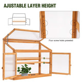 MCombo 2-Tier Cold Frame Greenhouse, Solid Wood 0160