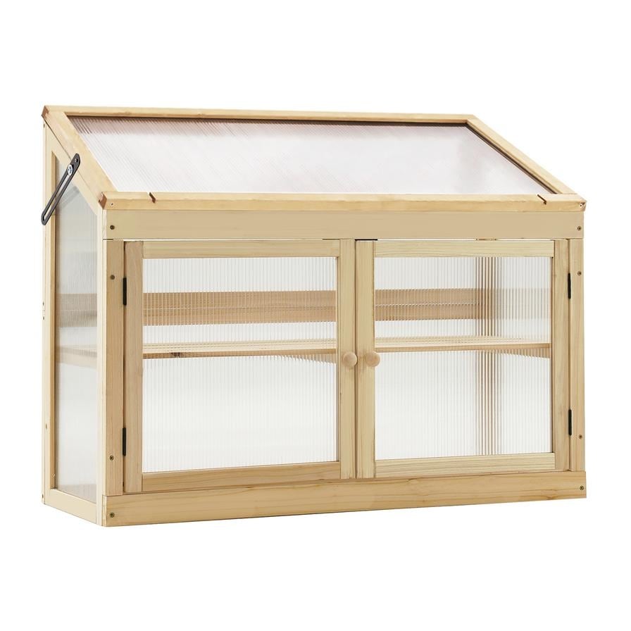 MCombo 2-Tier Cold Frame Greenhouse, Solid Wood 0160