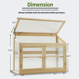 MCombo 2-Tier Cold Frame Greenhouse, Solid Wood 0160