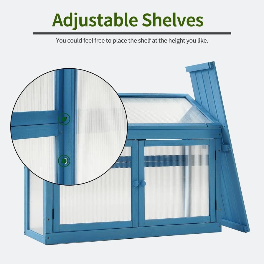 MCombo 2-Tier Cold Frame Greenhouse, Solid Wood 0160