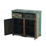 Meader Mango Wood Handmade Distressed Sideboard by Christopher Knight Home