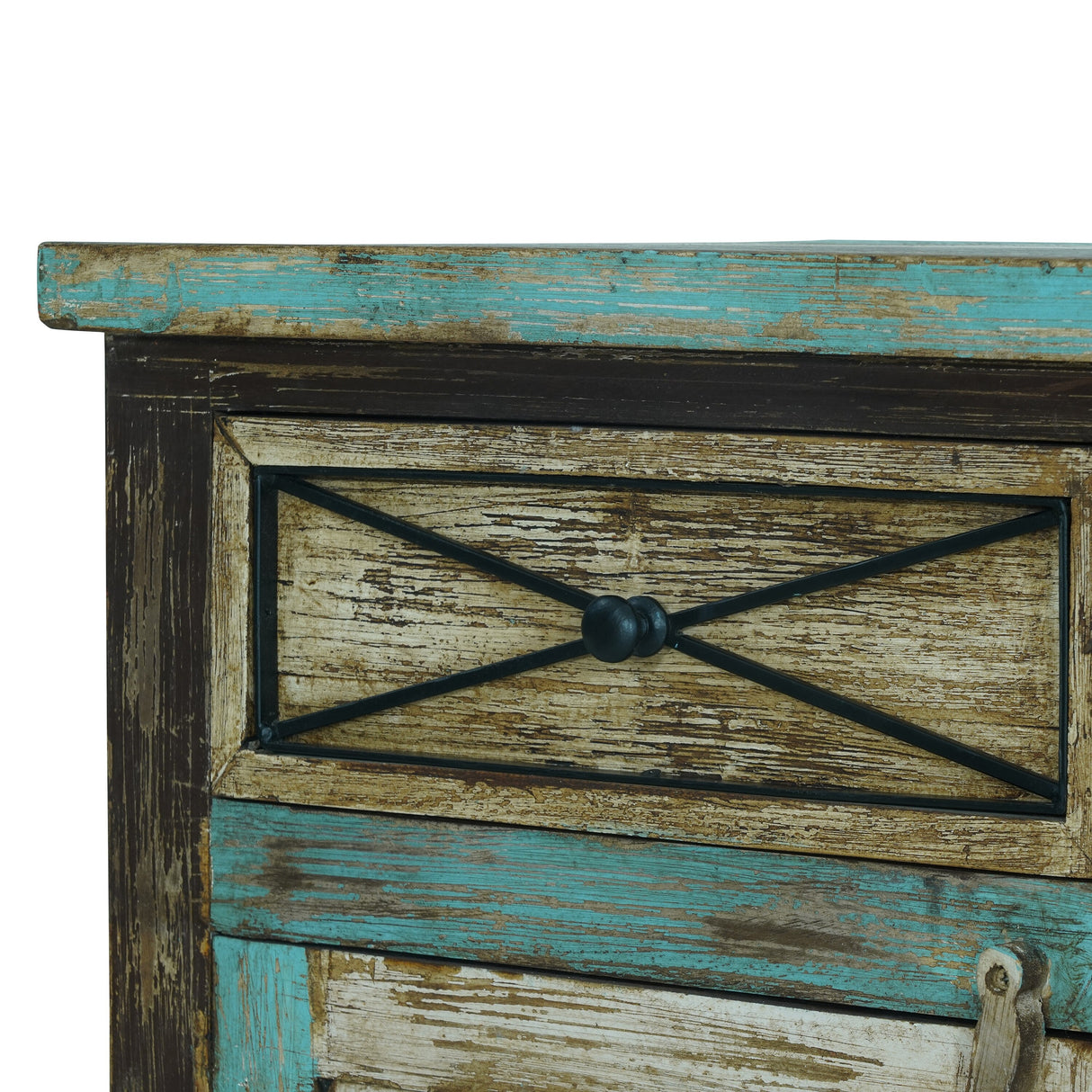 Meader Mango Wood Handmade Distressed Sideboard by Christopher Knight Home
