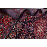Medallion Hand Knotted Bordered Sarouk Persian Oriental Area Rug - 13'8" X 10'3"