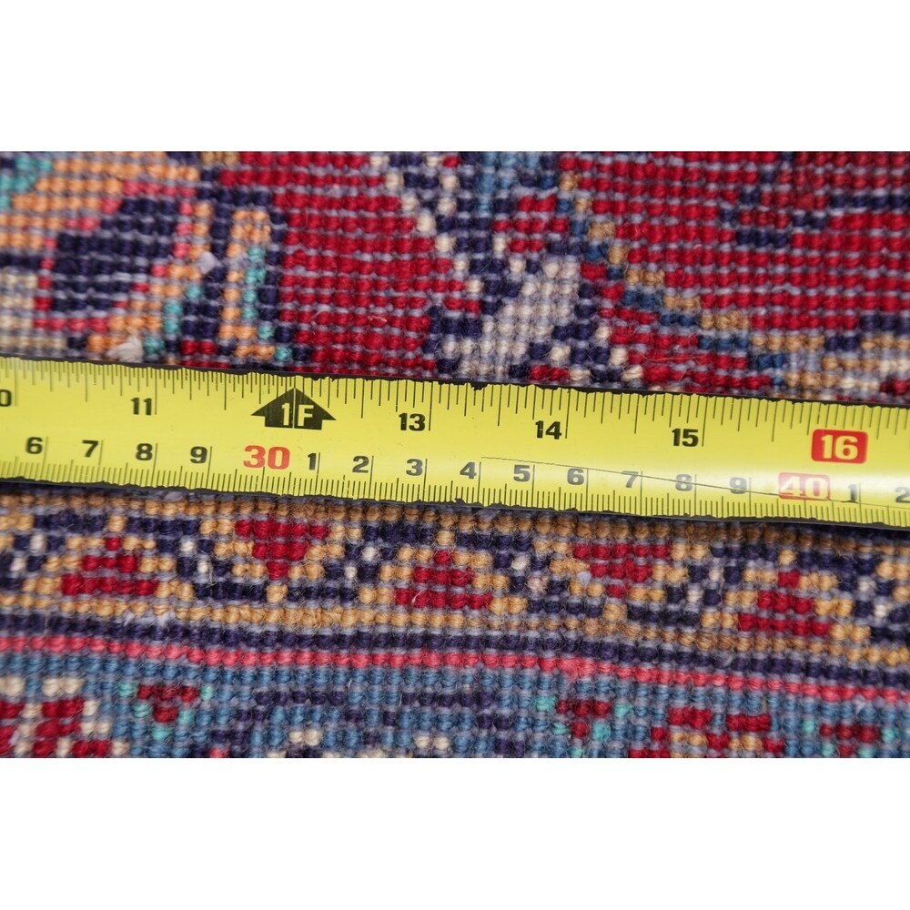 Medallion Hand Knotted Bordered Sarouk Persian Oriental Area Rug - 13'8" X 10'3"