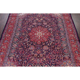 Medallion Hand Knotted Bordered Sarouk Persian Oriental Area Rug - 13'8" X 10'3"