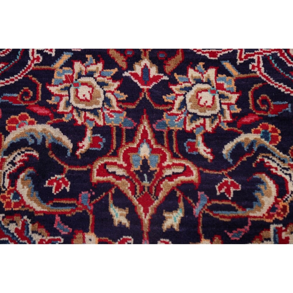 Medallion Hand Knotted Bordered Sarouk Persian Oriental Area Rug - 13'8" X 10'3"