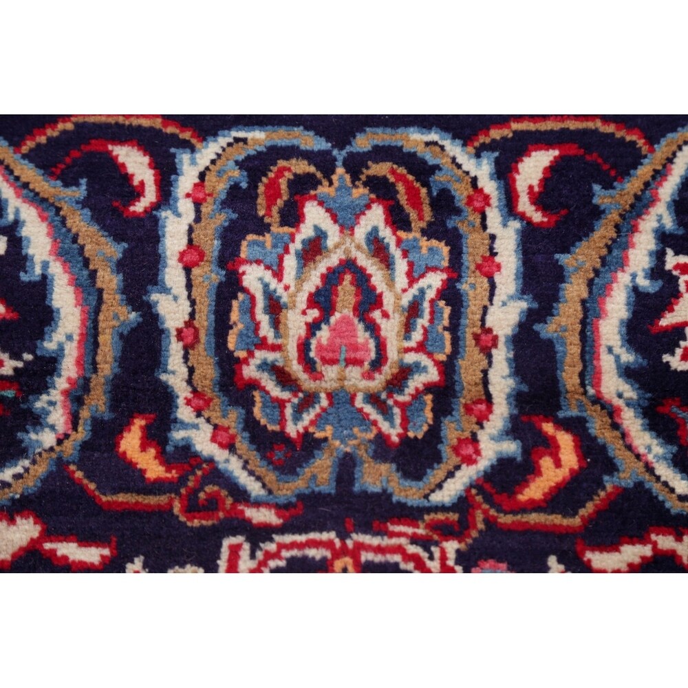 Medallion Hand Knotted Bordered Sarouk Persian Oriental Area Rug - 13'8" X 10'3"