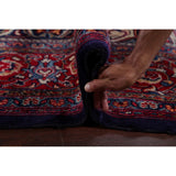 Medallion Hand Knotted Bordered Sarouk Persian Oriental Area Rug - 13'8" X 10'3"