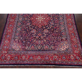 Medallion Hand Knotted Bordered Sarouk Persian Oriental Area Rug - 13'8" X 10'3"