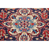Medallion Hand Knotted Wool Vintage Kashan Persian Area Rug - 13'0" x 9'4"
