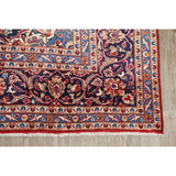 Medallion Hand Knotted Wool Vintage Kashan Persian Area Rug - 13'0" x 9'4"