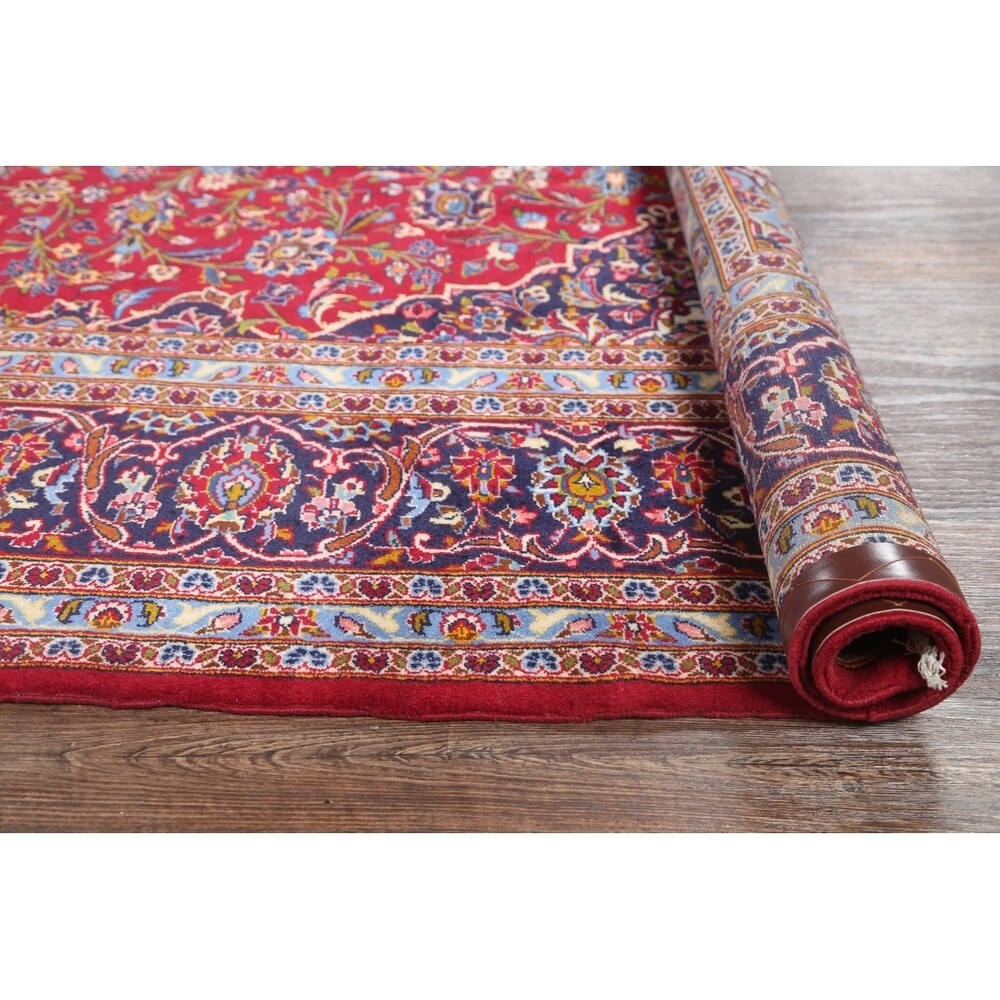 Medallion Handmade Genuine Wool Persian Area Rug For Living Room - 10'10" x 8'4"