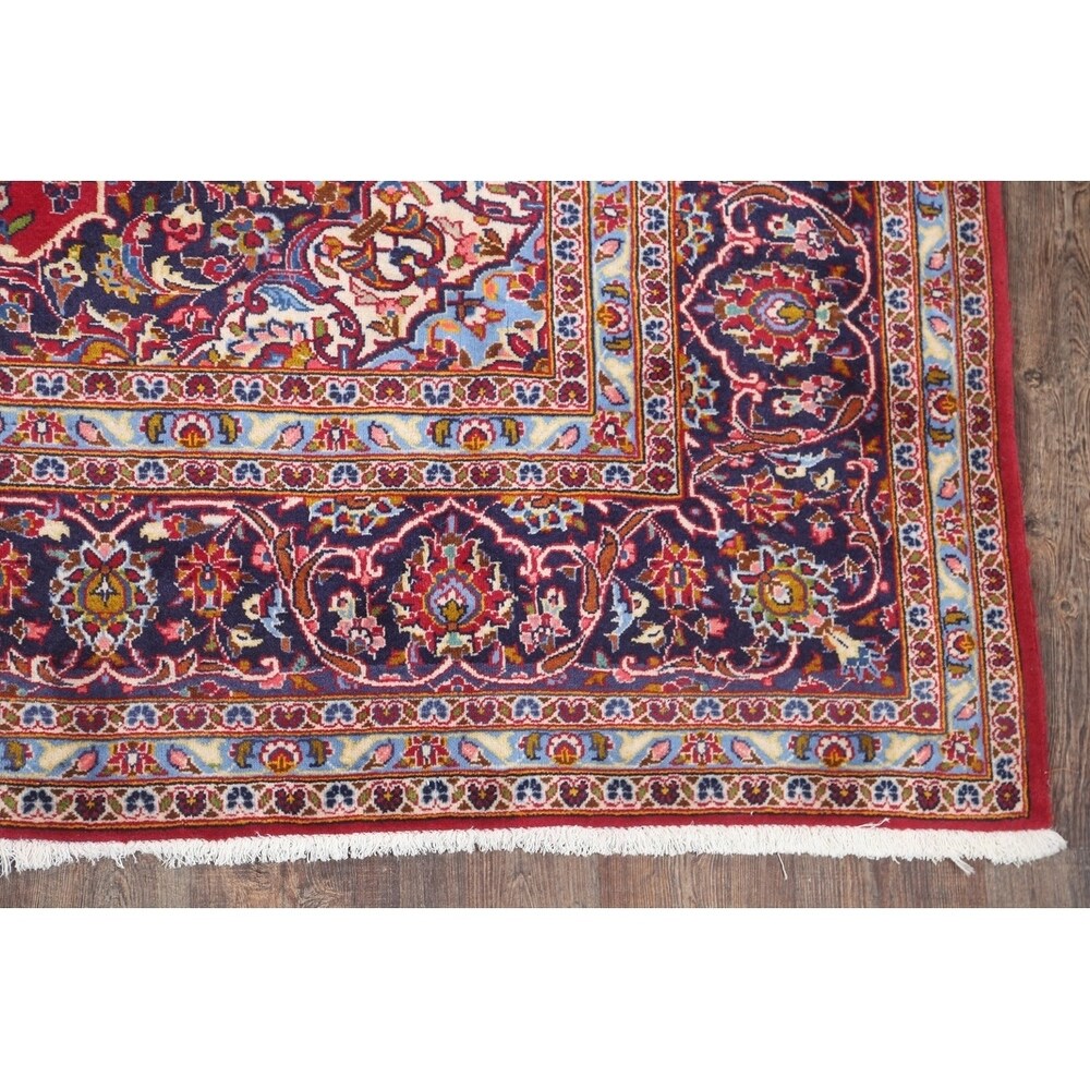 Medallion Handmade Genuine Wool Persian Area Rug For Living Room - 10'10" x 8'4"