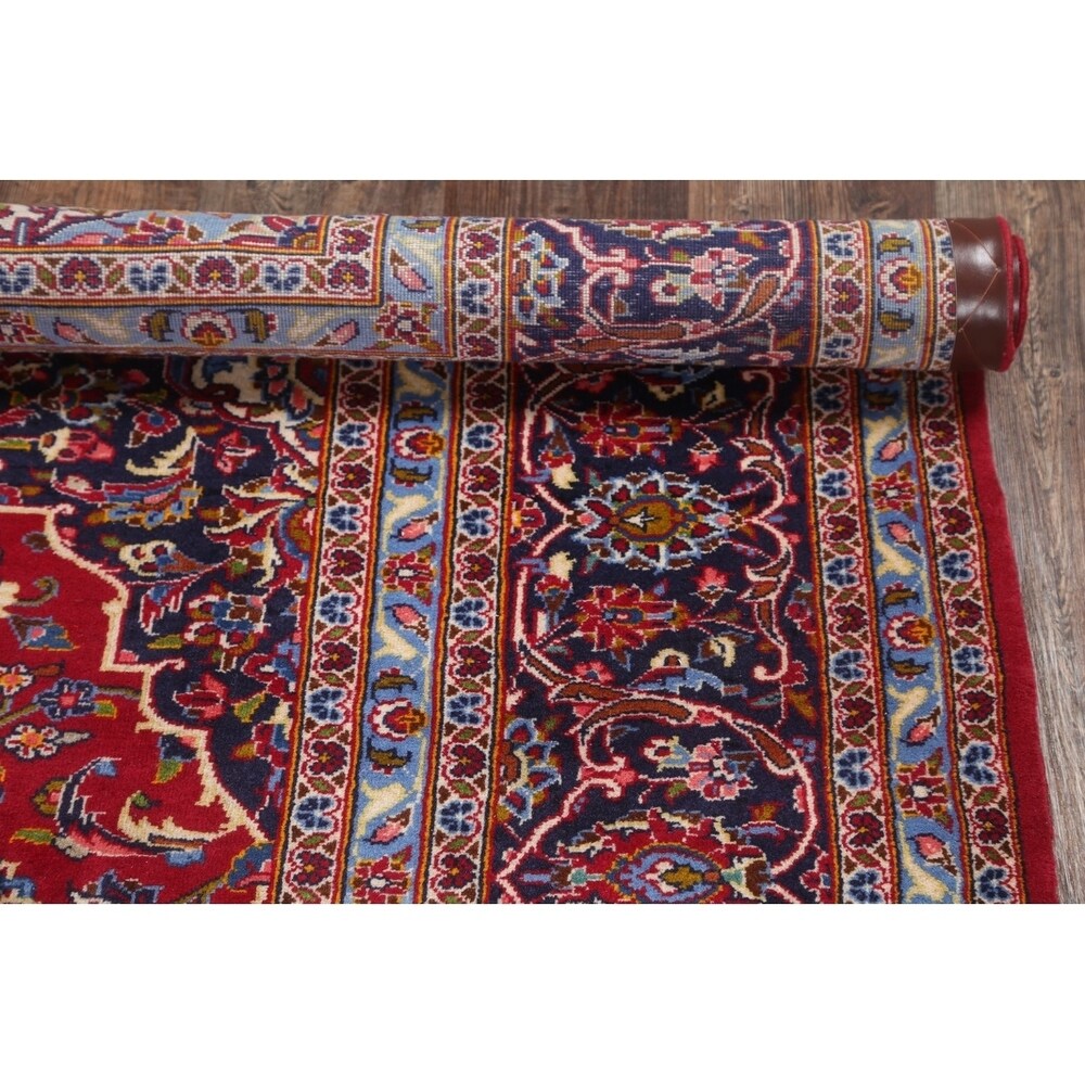 Medallion Handmade Genuine Wool Persian Area Rug For Living Room - 10'10" x 8'4"