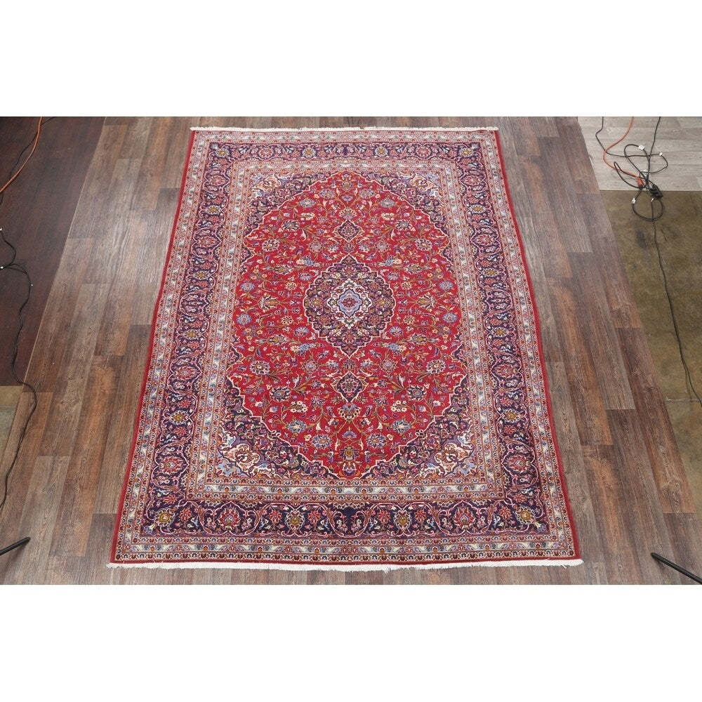 Medallion Handmade Genuine Wool Persian Area Rug For Living Room - 10'10" x 8'4"