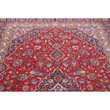 Medallion Handmade Genuine Wool Persian Area Rug For Living Room - 10'10" x 8'4"