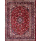 Medallion Handmade Genuine Wool Persian Area Rug For Living Room - 10'10" x 8'4"