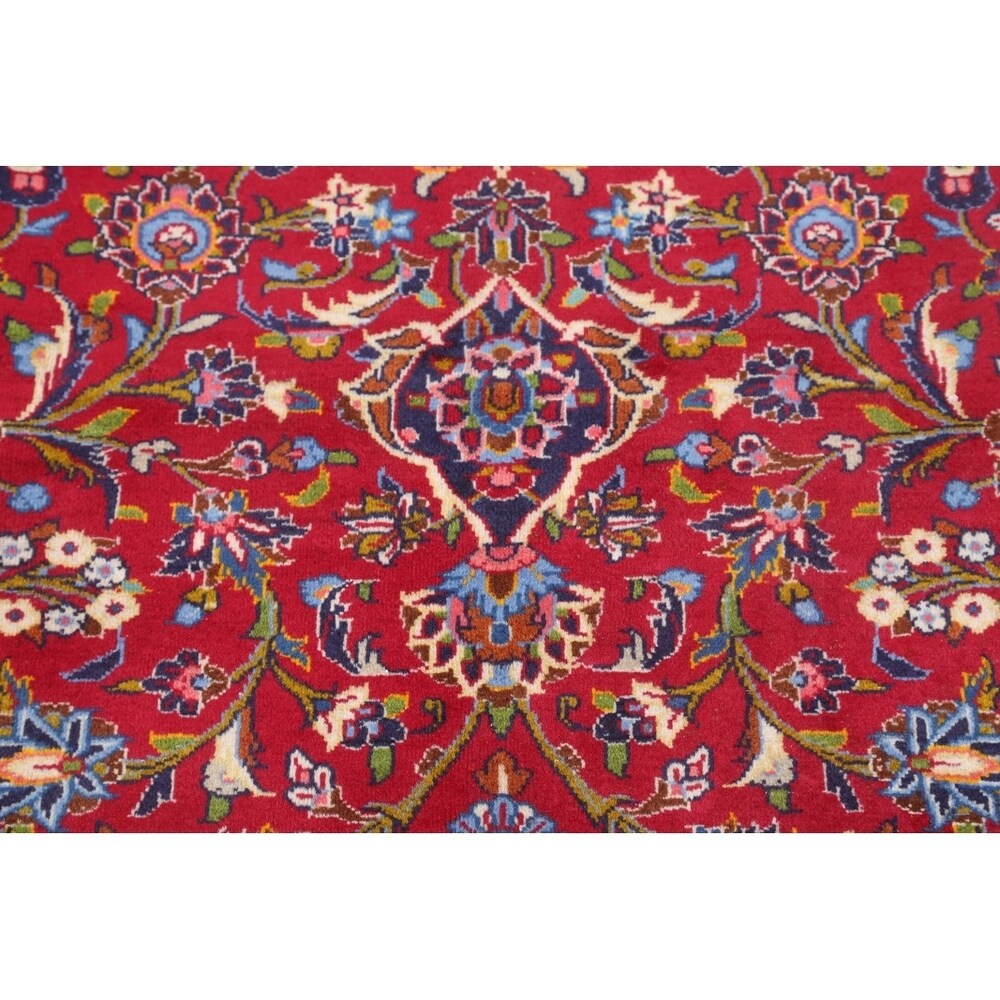Medallion Handmade Genuine Wool Persian Area Rug For Living Room - 10'10" x 8'4"