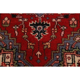 Medallion Heriz Serapi Indian Foyer Rug Hand-Knotted Wool Carpet - 3'0"x 4'10"