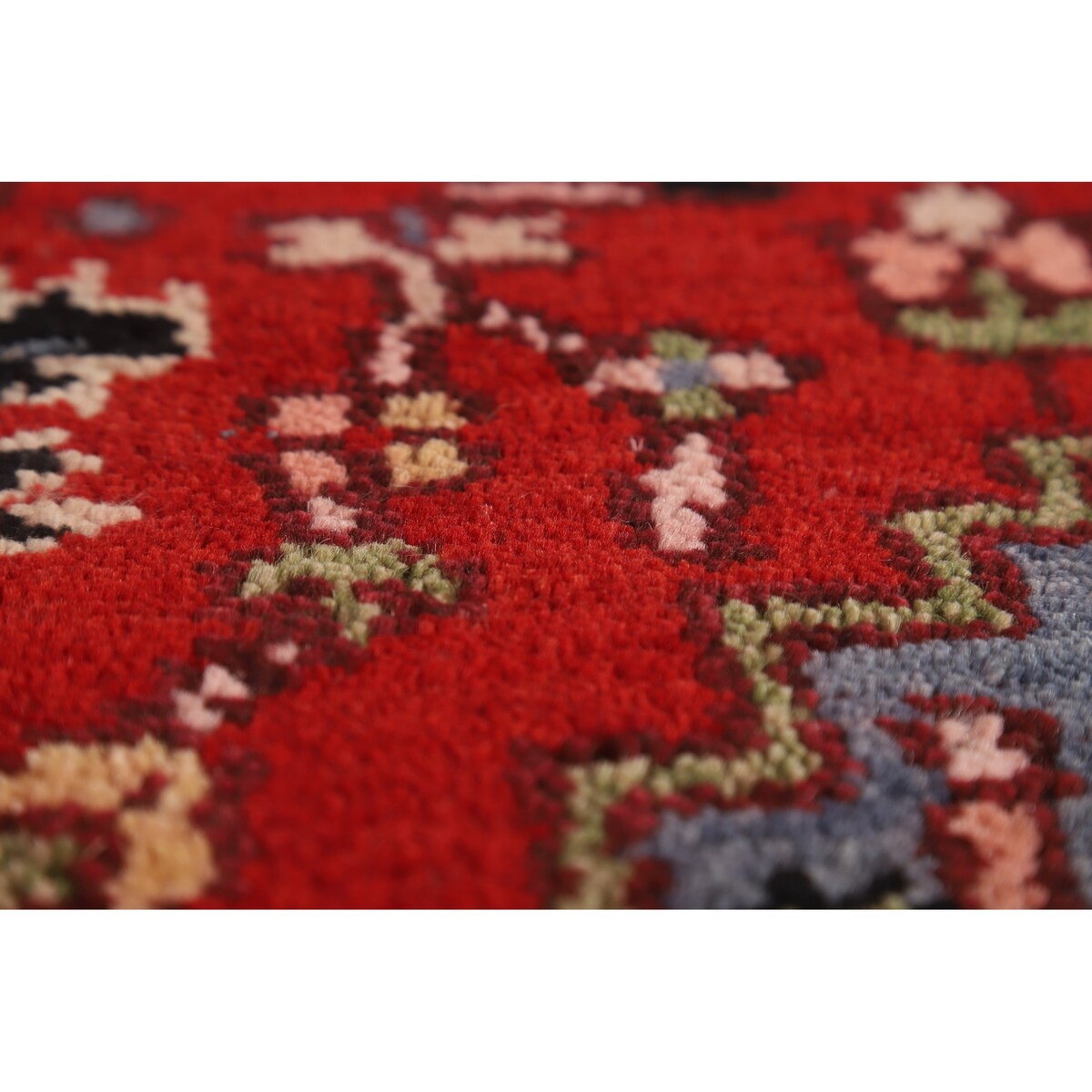 Medallion Heriz Serapi Indian Foyer Rug Hand-Knotted Wool Carpet - 3'0"x 4'10"