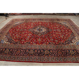 Medallion Kashan Persian Handmade Classical Area Rug - 12'11" x 9'8"