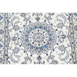Medallion Oriental Carpet Hand Knotted Nain Persian Wool Area Rug - 6'8" X 4'0"