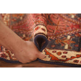Medallion Shiraz Persian Vintage Square Rug Handmade Wool Carpet Pink - 2'0" x 1'10"