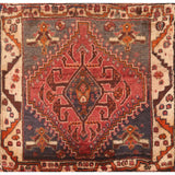 Medallion Shiraz Persian Vintage Square Rug Handmade Wool Carpet Pink - 2'0" x 1'10"